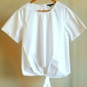 Velvet Heart Front Tie Short Sleeve Blouse Shirt